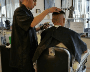 Haircut for Men — Barber Trimming Man's Hair in Tucson, AZ