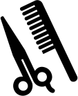 scissor and comb icon